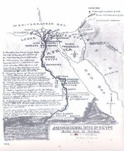 an old map showing the land of the black pharaohs