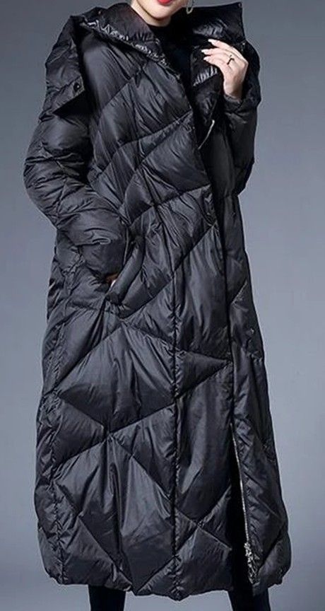 Women Winter X-Long 90% Duck Down Jackets Long Warm Women Long Down Coat Plus Size Nature Fabric, Women Winter Coat, Autumn Outwear, Womens Black Coat, Coat Plus Size, Long Down Coat, Winter Puffer Coat, Winter Puffer, Over 60 Fashion