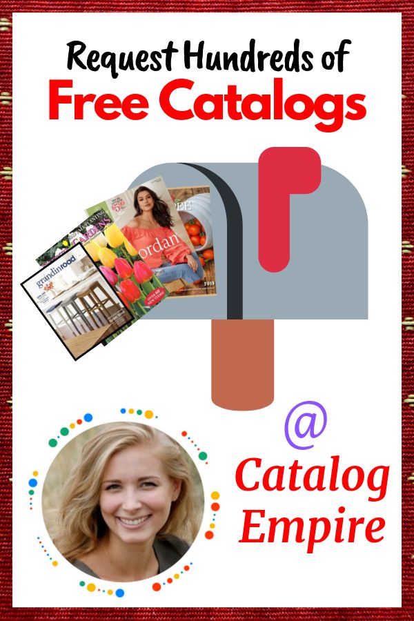 a poster with the words request hundreds of free catalogs at catalog empire on it