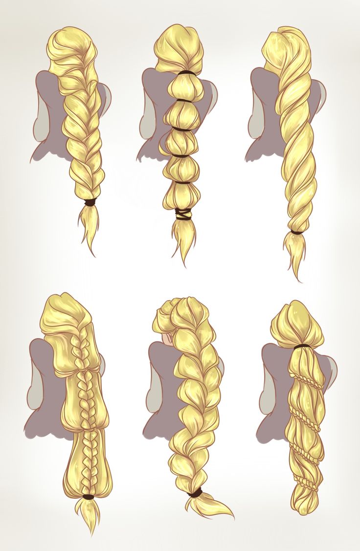 a bunch of braids that are on top of each other