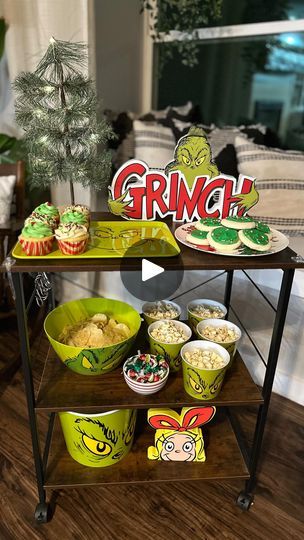 the grin movie party food is ready to be eaten and put on display for guests