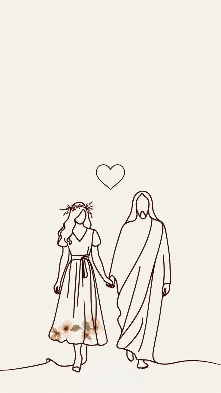 Walking With Jesus, Christian Drawings, Christ Artwork, Catholic Wallpaper, Thanks God, Christian Quotes Wallpaper, Jesus Drawings, Jesus Artwork, Pictures Of Christ