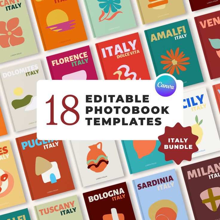 Turn your favorite Italy travel memories into a stunning photobook with our customizable Canva photobook templates. Perfect for showcasing your adventures, these templates are designed to help you create a beautiful coffee table book that tells the story of your journey. With easy-to-edit pages and elegant layouts, you can personalize every detail to reflect your unique experiences. Start creating a keepsake that you'll treasure forever! ------------------ 𝗪𝗛𝗔𝗧 𝗬𝗢𝗨'𝗟𝗟 𝗚𝗘𝗧 ✻ 18 front Coffee Table Book Design, Travel Book Design, Photo Book Template, Page Maps, Ebook Template, Unique Experiences, Coffee Table Book, Everything Is Possible, Book Template