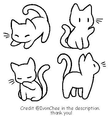 four cats with the words, credit envelope in the description