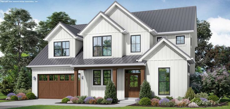 this is an artist's rendering of these two - story house plans for the future