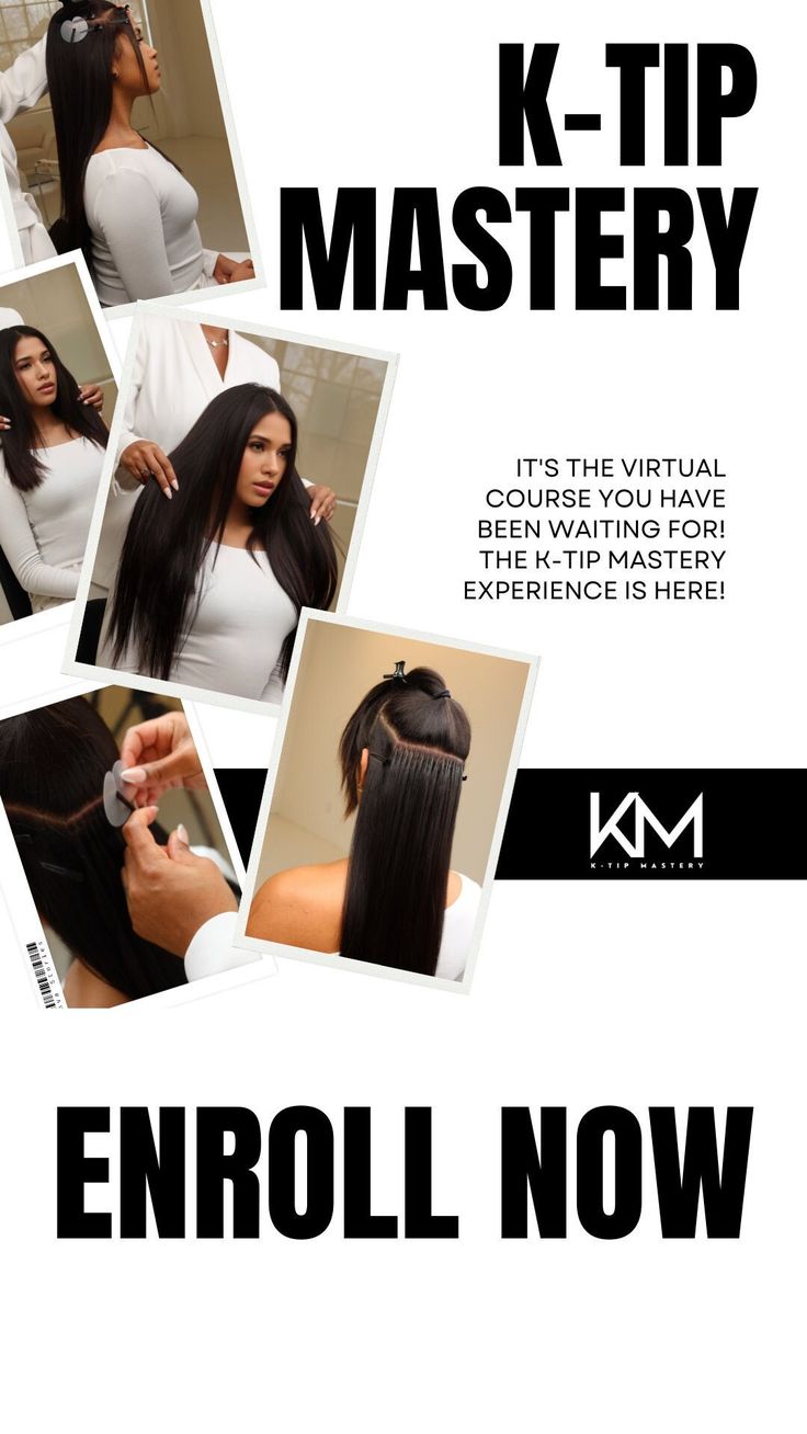 the front cover of k - tip master magazine with photos of women's hair