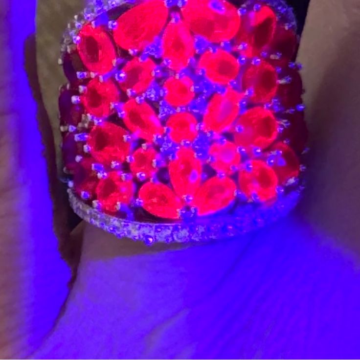 A Beautiful Ruby Ring Under Uv. You’ll See How It Shines. Ring Size 8. Saddle Ring, Ring Color, Ruby Ring, Womens Jewelry Rings, Oval Cut, Lady In Red, Saddle, Ruby, Ring Size