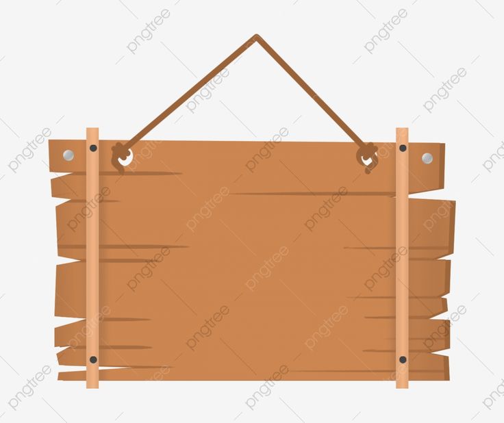 a wooden sign hanging on a rope with wood planks attached to the front and back