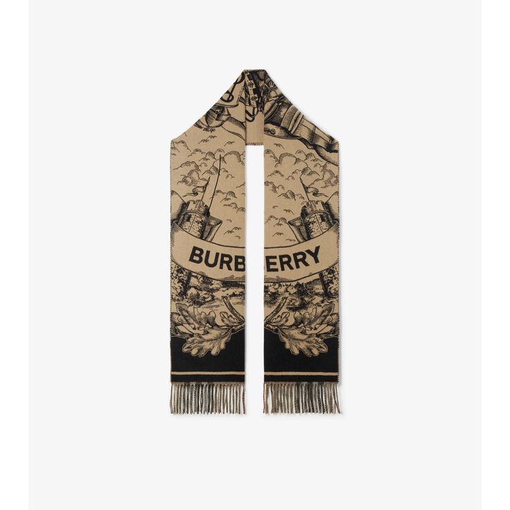 EKD Cashmere Reversible Scarf in Archive Beige | Burberry® Official Giant Check, Plaid Shawl, Edge Scarf, Designer Scarf, Velvet Scarf, Luxury Winter, Burberry Scarf, Reversible Scarf, Cashmere Fabric