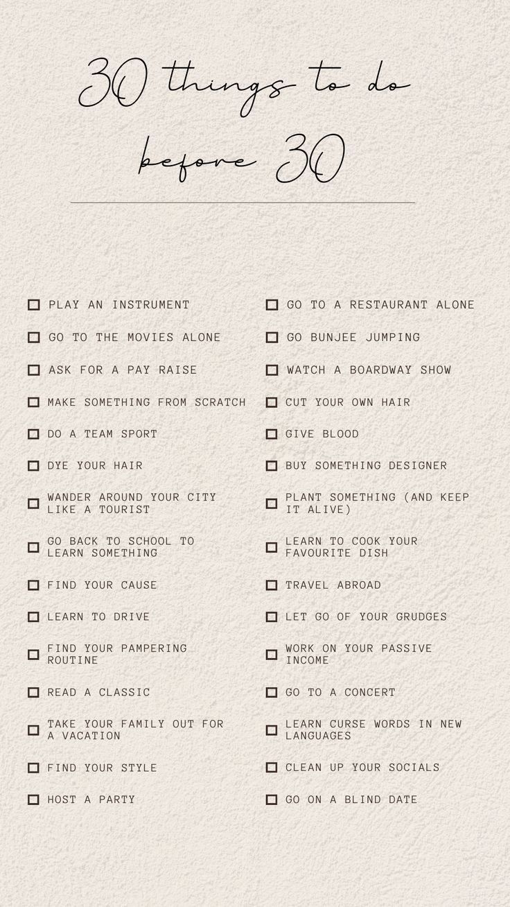 Things To Do Before 30, 30 Things To Do Before 30, Life Organisation, Personal Goals List, Relationship Priorities, List Journal, Life Goals List, Finding Purpose In Life, Bucket List Life