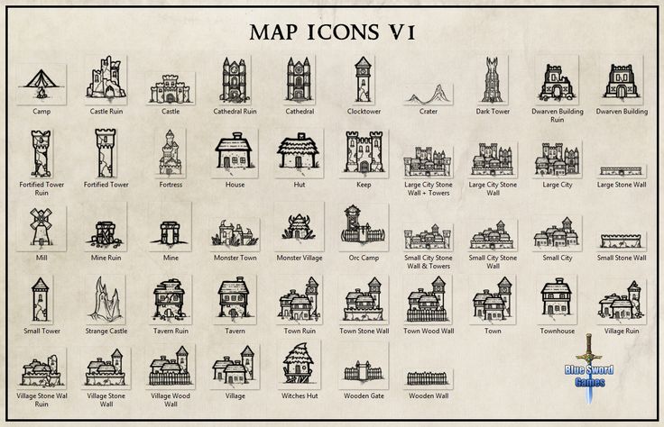 an old map shows the different types of towers and buildings in each country's capital