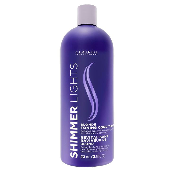 Shimmer Lights Purple Conditioner for Blonde & Silver Clairol Professional Shimmer Lights Purple Conditioner for Blonde & Silver  |  Sally Beauty Clairol Beautiful Collection, Brighten Gray Hair, Pureology Purple Shampoo, Shimmer Lights Shampoo, Curls With Straightener, Curl Hair With Straightener, Hot Rollers Hair, Hair Color Purple Shampoo & Conditioner, Purple Conditioner