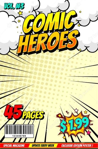 comic book cover with the title'comics heros, vol 3'on it