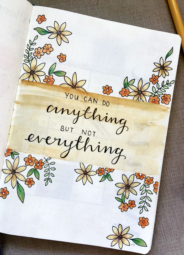 an open notebook with the words you can do anything but not everything