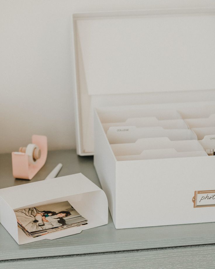 an open white box sitting on top of a table