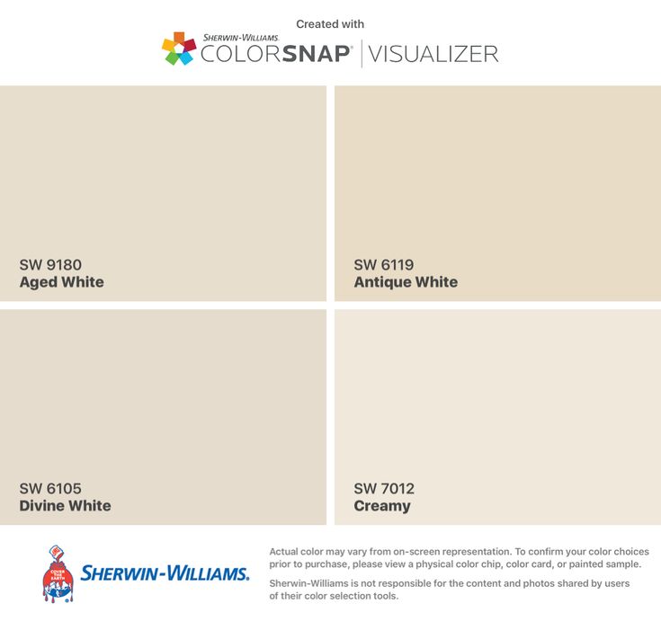 the color scheme for colorsnap visualizer is shown in three different shades, including white