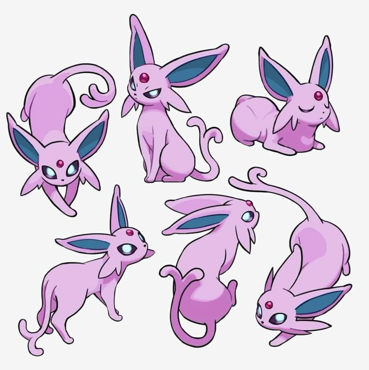 the pink pokemons are all different shapes and sizes, but there is no image to describe