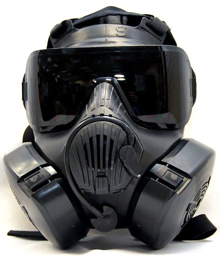 a gas mask with goggles on it