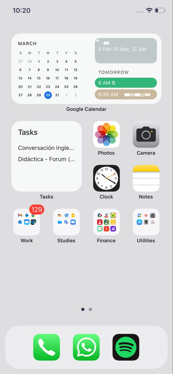 an iphone screen with the calendar and icons displayed on it, as well as other items