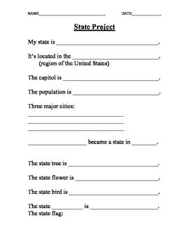 the state project form is shown in this document