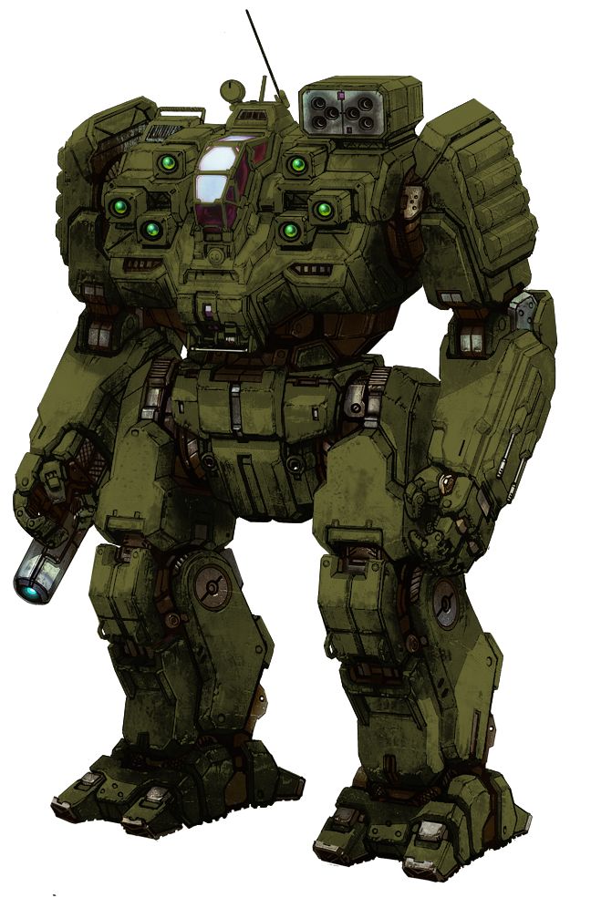 a large robot with green eyes standing in front of a white background