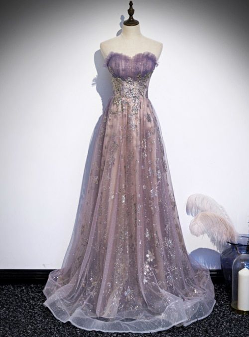 Purple Evening Dress, Purple Tulle, Prom Dress Inspo, Purple Prom, Prom Dress Ideas, Yule Ball, Floor Length Prom Dresses, Prom 2024, Prom Inspo