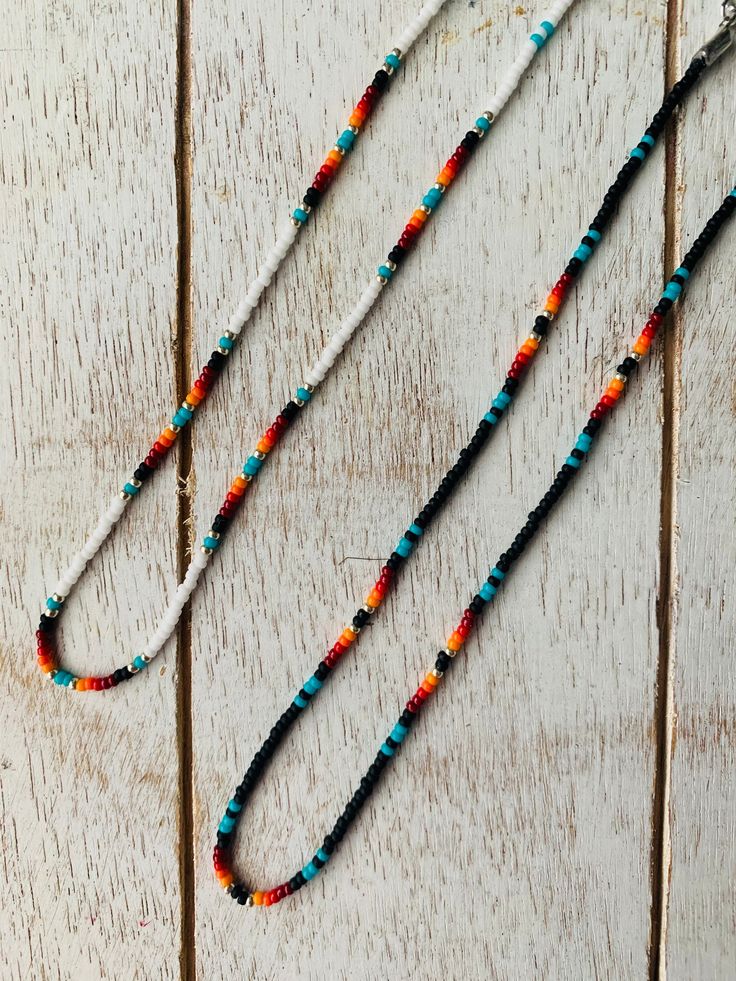 "These super beautiful chokers are 12 inches long with 2inch extended chain. Super light weight and a claw clamp. If you order and need them longer pls in notes to seller pls list how many inches you need. -\"Made to Order\"-" Bead Combinations, Western Fashion Jewelry, Simple Beaded Necklaces, Western Bracelets, Country Jewelry, Western Necklaces, Beautiful Chokers, Beaded Jewelry Necklaces, Beaded Necklace Designs