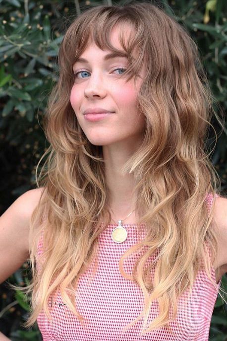 14 Must-Try Hairstyles for Long Curly Hair Blonde Ombre Hair, Long Shag Hairstyles, Long Shag Haircut, Thick Hair Cuts, Ombre Hair Blonde, Fabulous Hair, Shag Hairstyles, Ombré Hair, Hair Haircuts