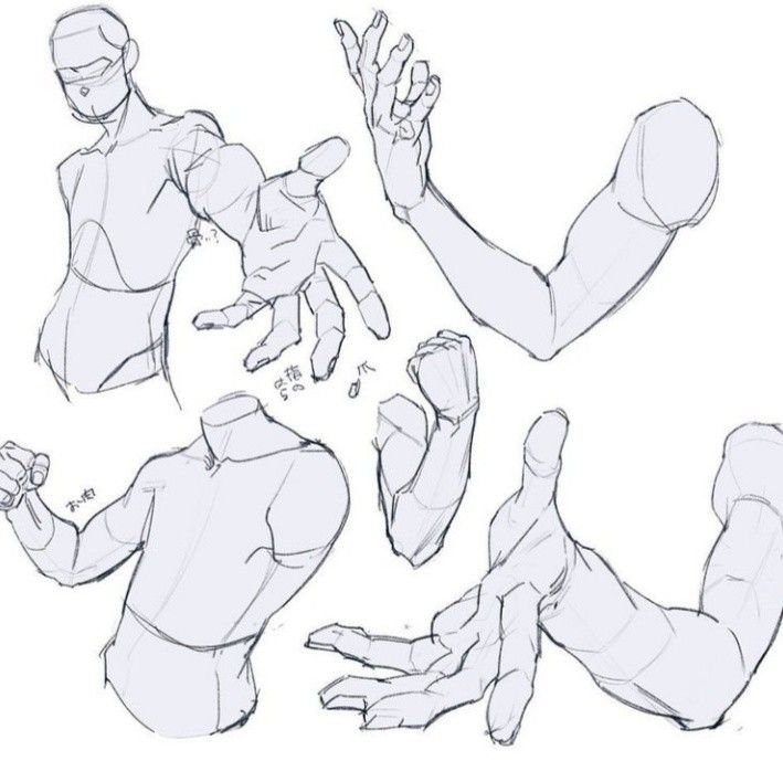 an image of the hands and feet of a man in various poses, from front to back