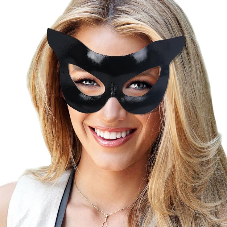 PRICES MAY VARY. Adjustable Elastic Band: Cat woman mask one size fits all, fits most women adults men girls boys, has adjustable elastic string, no matter what your head circumference is, you can wear it comfortably Halloween masquerade mask. High-Quality Materials: Cat women mask is made of high-quality Vinyl, Wide eye design will not affect your vision. Wear this stylish cat mask and you'll exude an air of mystery. Unique Design: Black cat mask with a half-face cat design, It looks charming a Adjustable Masks For Halloween Costume Party, Adjustable Mask For Costume Party, Masquerade Cat Ears Mask With Whiskers, Cat Ears Masks With Whiskers For Masquerade, Adjustable Mask For Cosplay, Halloween Masquerade Mask With Cat Ears, Cat Design Costume Accessories For Halloween, Halloween Cat Ears Mask With Whiskers, Halloween Cosplay Cat Design Mask