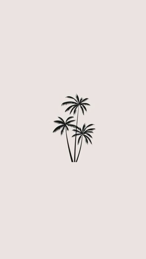 two palm trees on a gray background