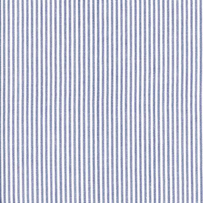 a blue and white striped shirting fabric