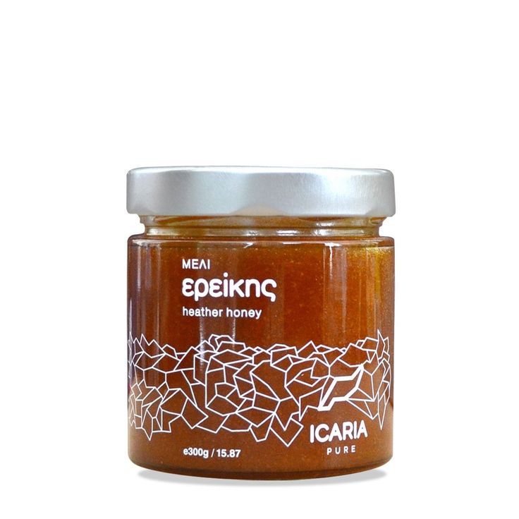 a jar of honey on a white background with the words epichric written in it