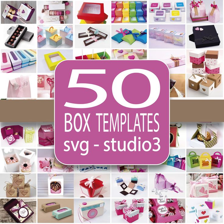 Box Template Bundle SVG Favor Boxes SVG - Etsy | Box template, Cupcake ...