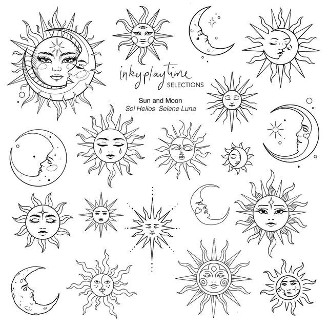 sun and moon coloring pages for kids