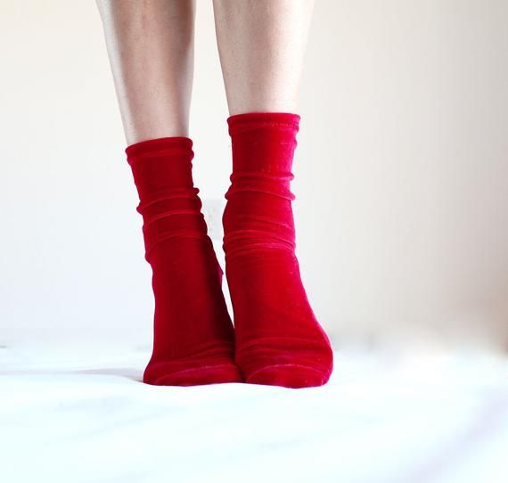 I made these socks soft stretch velvet in deep red color. They are very comfortable and look so pretty on!Comes in sizes: Small. Medium, LargeSMALL fits:         US: 6 - 7.5, EU: 35.5 - 37.5, UK: 4 - 5.5MEDIUM fits:      US: 8 - 9.5, EU: 38 - 40.5, UK: 5.5 - 7LARGE  fits         US: 10 - 12.5, EU: 42 - 45, UK: 8 -10.5Please, let me know if you have any questions. Hosiery Dress, Velvet Socks, Handmade Socks, Women's Socks, Deep Red Color, Jewelry Outfit, Stretch Velvet, Dress Socks, Cold Air