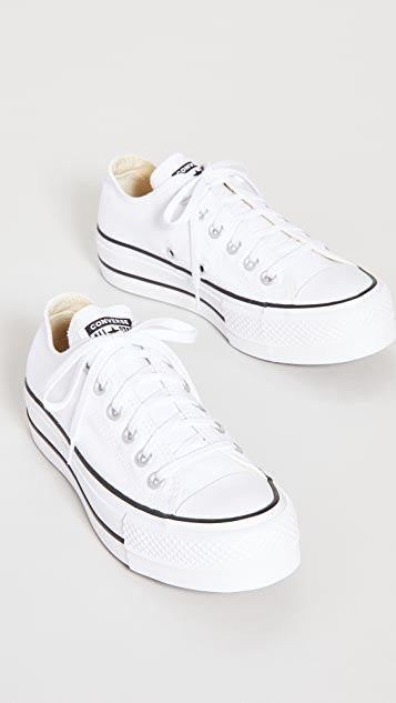 Converse Chuck Taylor All Star Lift Sneakers | SHOPBOP White Platforms, Cute Converse, Low Top Converse, Chuck Taylor All Star Lift, Converse Low, Converse Low Tops, All Nike Shoes, Platform Converse, Outfits With Converse