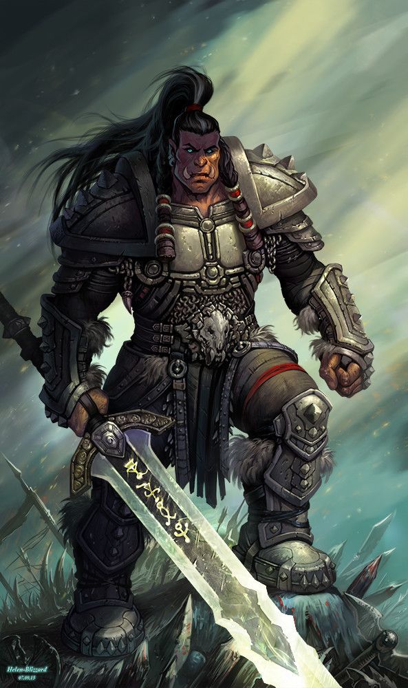 Orc Warrior  by Quark Master's  on Tumblr Orc Chieftain, Orc Cleric, Half Orc Fighter, Orc Warrior, Half Orc, Warcraft Art, Golden City, Fantasy Collection, Trading Card Game