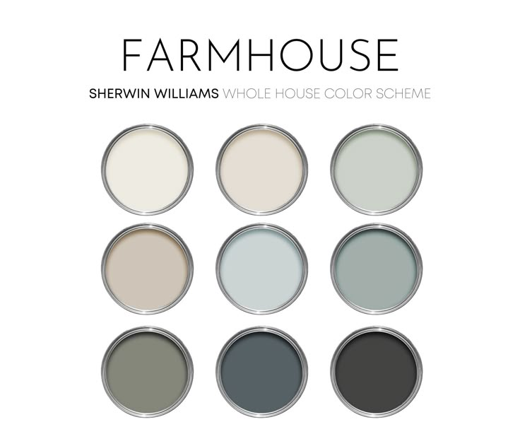 the color scheme for sherylin williams's farmhouse house