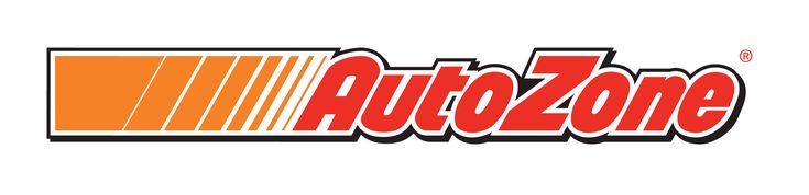 the autozone logo is shown in red and orange