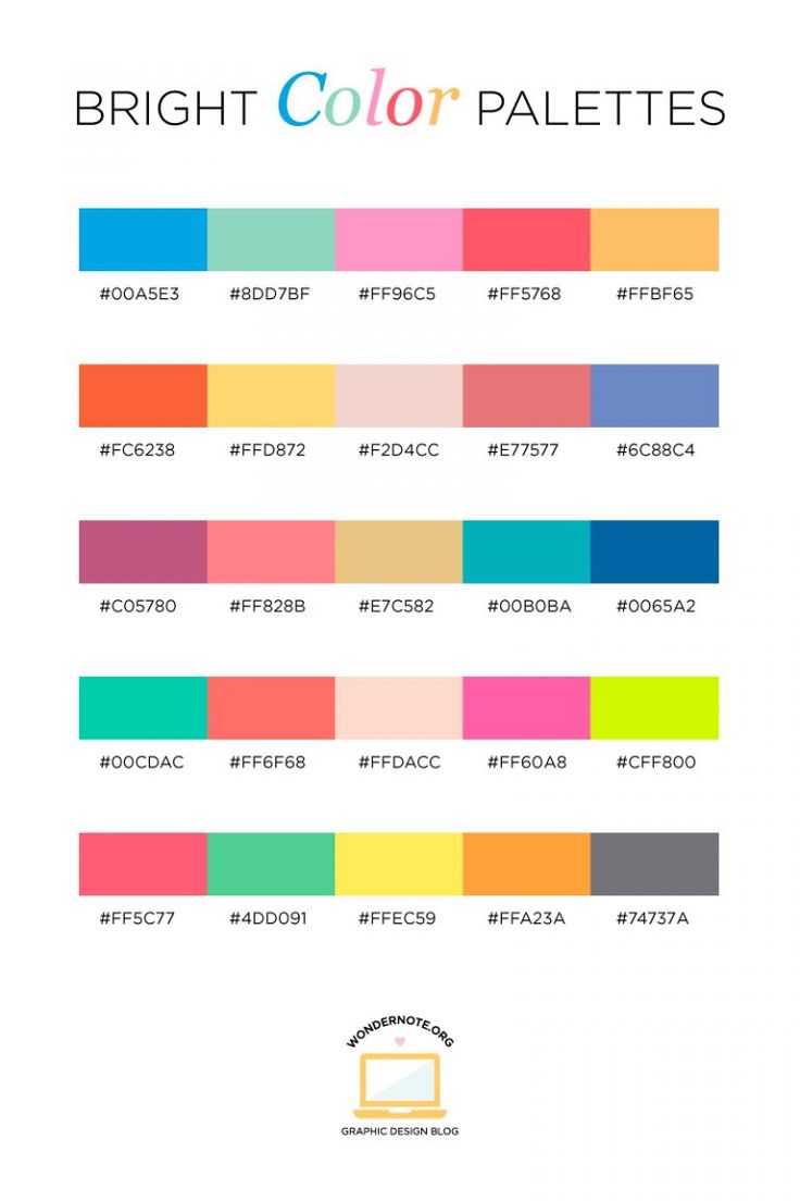 the bright color palettes are all in different colors, and there is also an image for