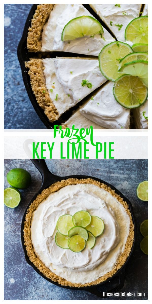 key lime pie in a cast iron skillet