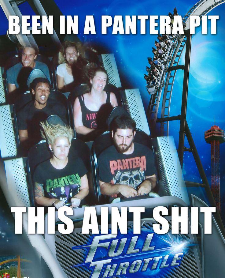 pantera meme metal metalheads hilarious whysoserious mosh heavymetal sixflags rollercoaster fullthrottle Gloomy Night, Pantera Band, Metal Meme, Musician Humor, Music Jokes, Band Nerd, Emo Memes, Extreme Metal, Music Life