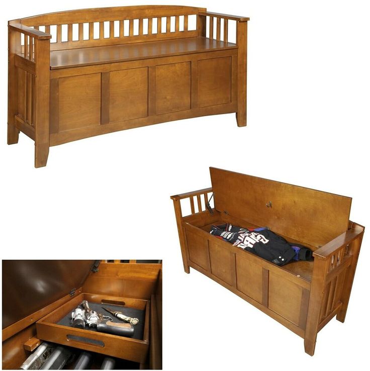 two pictures of a wooden bed with drawers in the bottom, and an open drawer below