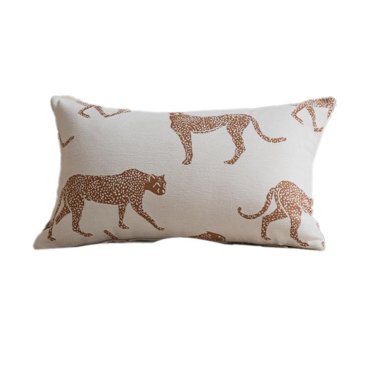 a pillow with an animal print on it