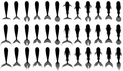 the silhouettes of different hair styles