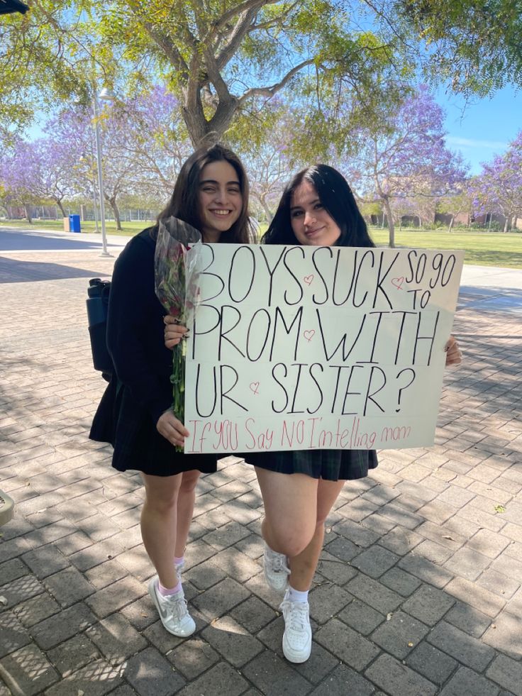 Prom Proposal For Sister, Sister Homecoming Proposal, Promposal Ideas Sza, Mulan Promposal, Barbie Promposal Ideas, Friendship Promposal, Friendly Promposal, Song Lyric Promposal, Sister Promposal