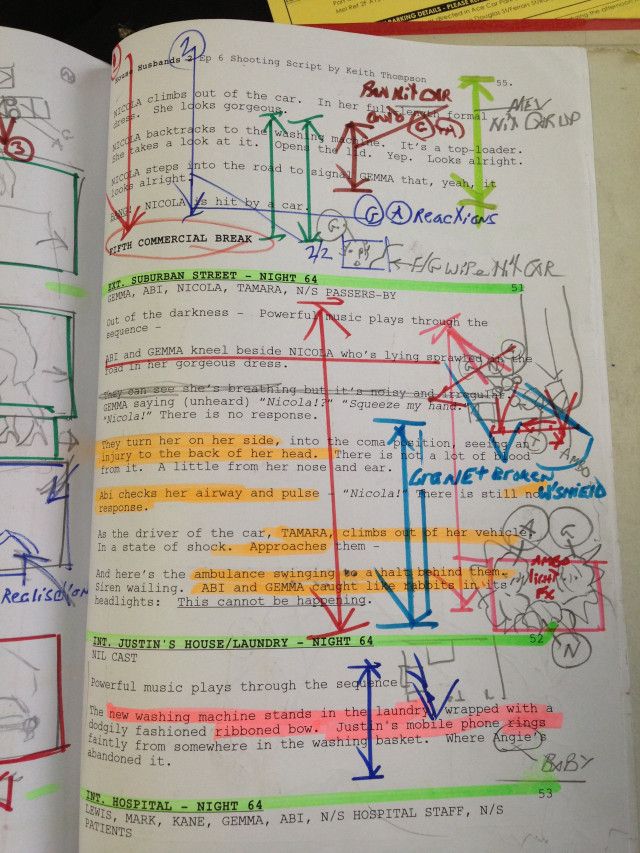 an open book with writing on it and arrows pointing to different locations in the page