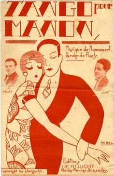 an old french magazine cover shows a man holding a woman in his arms, with other people behind him