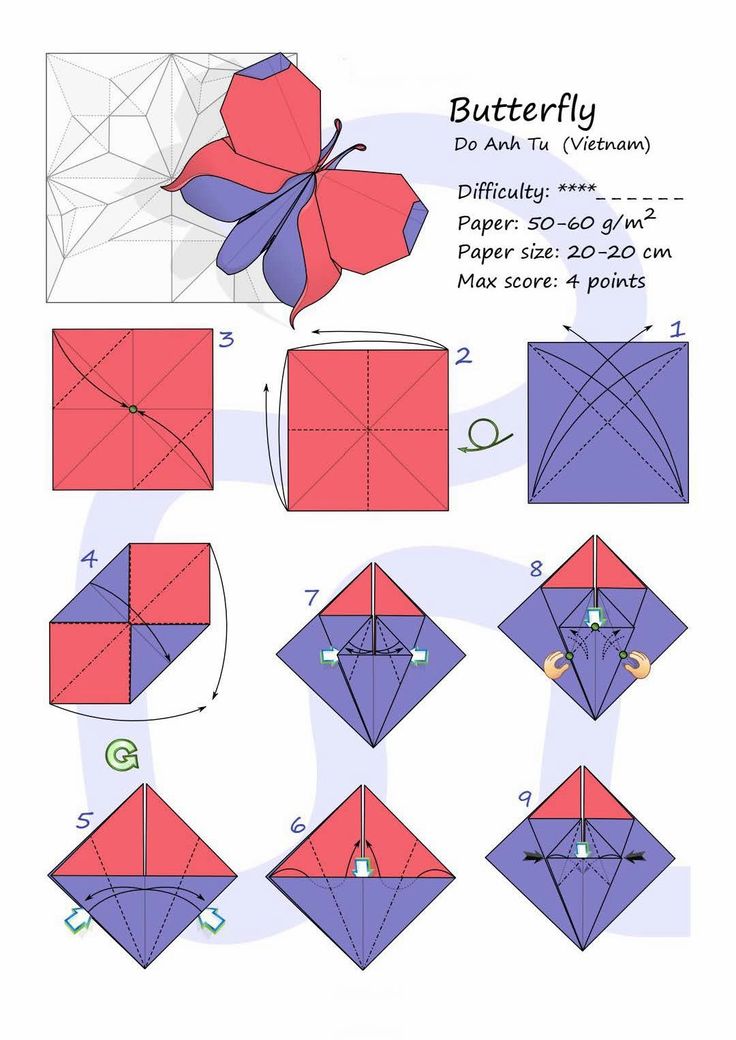 how to make an origami butterfly with pictures and instructions for the paper butterflies